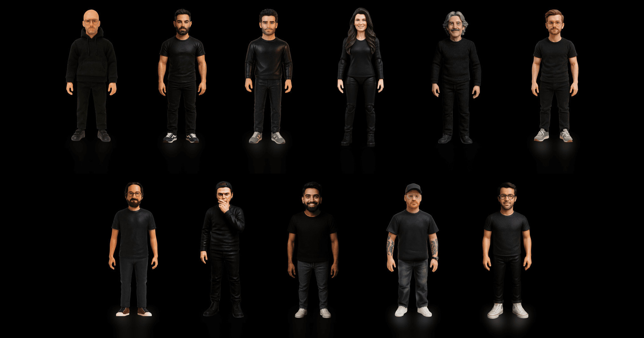 core iverson team as action figures